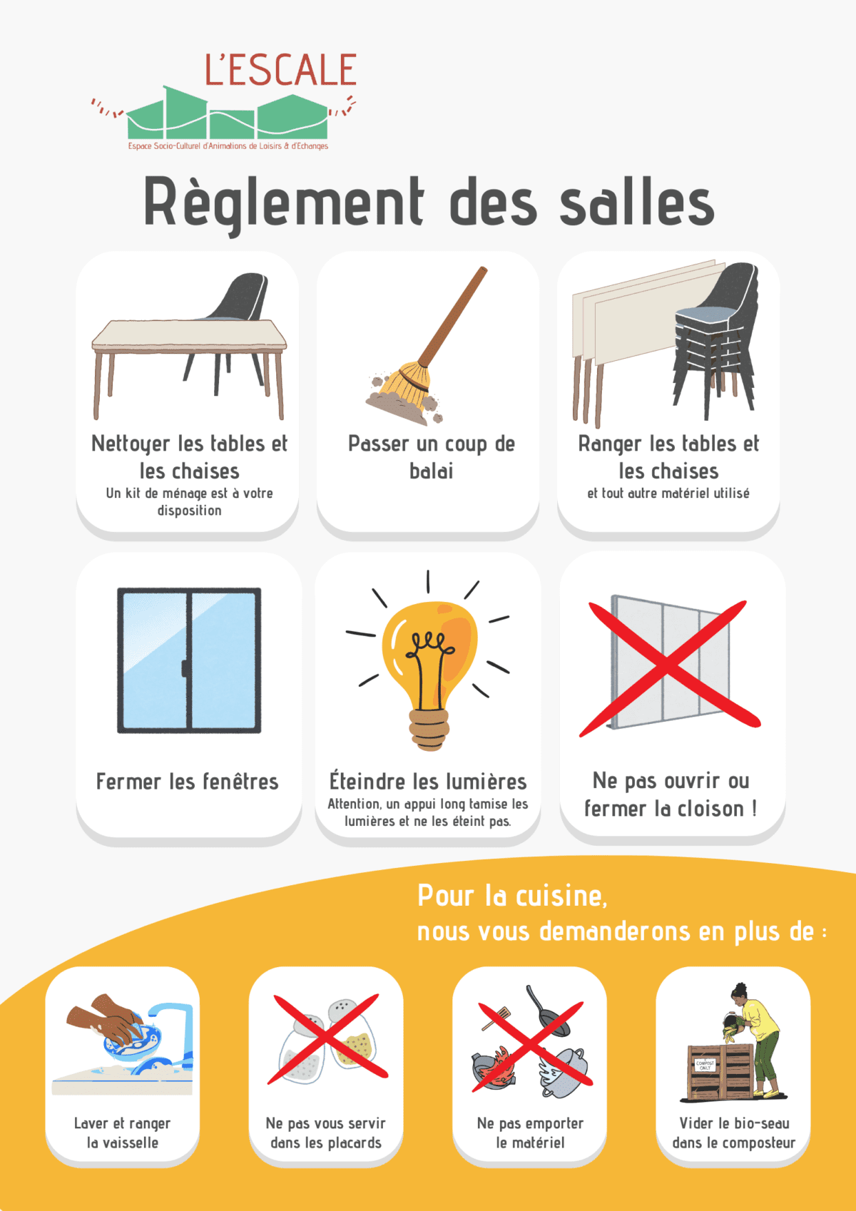 règlement des salles
