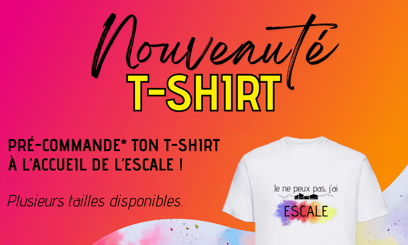 Nouveau : le T-shirt de l'ESCALE !